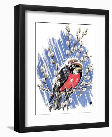 Wet Robin - Child Life-Keith Ward-Framed Premium Giclee Print