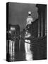 Wet Weather in Trafalgar Square, London, 1926-1927-null-Stretched Canvas