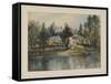 Wetheral Ferry, 1840-43-Samuel Bough-Framed Stretched Canvas