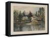 Wetheral Ferry, 1840-43-Samuel Bough-Framed Stretched Canvas