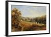 Wetheral - View of the River Eden Showing Wetheral Church and Viaduct, and Corby Ferry, c.1845-Samuel Bough-Framed Giclee Print