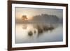 Wetland at sunrise, Klein Schietveld, Brasschaat, Belgium-Bernard Castelein-Framed Photographic Print