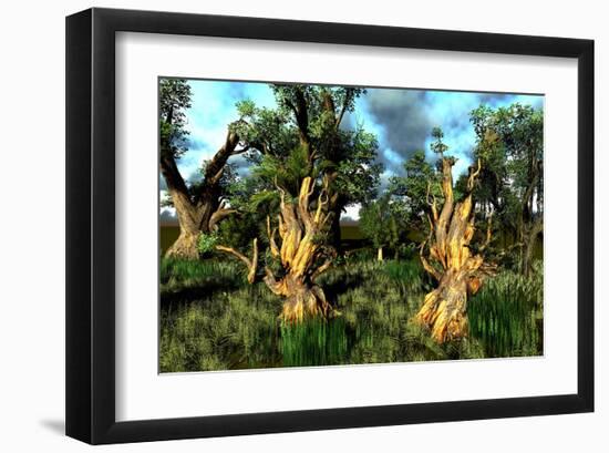 Wetland with Mangroves-null-Framed Art Print