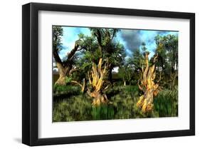 Wetland with Mangroves-null-Framed Art Print