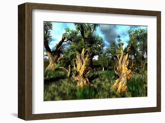 Wetland with Mangroves-null-Framed Art Print