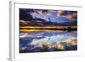 Wetlands at Sunrise, Bosque Del Apache National Wildlife Refuge, New Mexico-Russ Bishop-Framed Photographic Print
