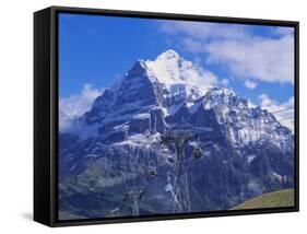 Wetterhorn Mountain, Grindelwald, Bernese Oberland, Switzerland-Hans Peter Merten-Framed Stretched Canvas