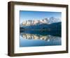 Wetterstein Mountains and Zugspitze Mountain Reflecting in Lake Eibsee, Bavaria, Germany-null-Framed Photographic Print