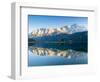 Wetterstein Mountains and Zugspitze Mountain Reflecting in Lake Eibsee, Bavaria, Germany-null-Framed Photographic Print