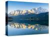 Wetterstein Mountains and Zugspitze Mountain Reflecting in Lake Eibsee, Bavaria, Germany-null-Stretched Canvas