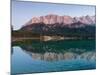 Wetterstein Mountains, Zugspitze Mountain Reflecting in Lake Eibsee, Bavaria-null-Mounted Photographic Print