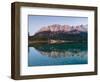 Wetterstein Mountains, Zugspitze Mountain Reflecting in Lake Eibsee, Bavaria-null-Framed Photographic Print