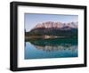 Wetterstein Mountains, Zugspitze Mountain Reflecting in Lake Eibsee, Bavaria-null-Framed Photographic Print