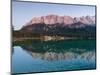 Wetterstein Mountains, Zugspitze Mountain Reflecting in Lake Eibsee, Bavaria-null-Mounted Photographic Print