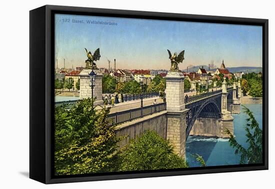 Wettstein Bridge, Basel, Switzerland, C1936-null-Framed Stretched Canvas