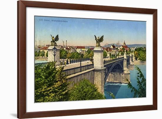 Wettstein Bridge, Basel, Switzerland, C1936-null-Framed Giclee Print