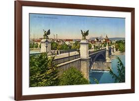 Wettstein Bridge, Basel, Switzerland, C1936-null-Framed Giclee Print