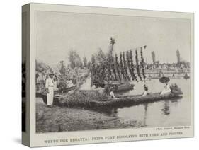 Weybridge Regatta, Prize Punt Decorated with Corn and Poppies-null-Stretched Canvas