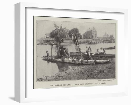 Weybridge Regatta, Robinson Crusoe Prize Boat-null-Framed Premium Giclee Print