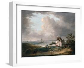 Weymouth Bay with a Distant View of the Harbour and Portland Bill, 1788-George Morland-Framed Giclee Print