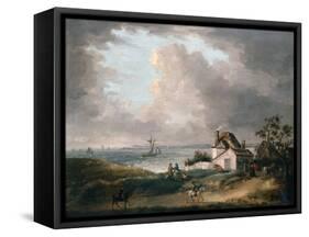 Weymouth Bay with a Distant View of the Harbour and Portland Bill, 1788-George Morland-Framed Stretched Canvas
