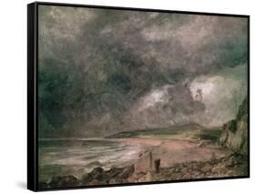 Weymouth Bay with Approaching Storm-John Constable-Framed Stretched Canvas