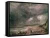 Weymouth Bay with Approaching Storm-John Constable-Framed Stretched Canvas