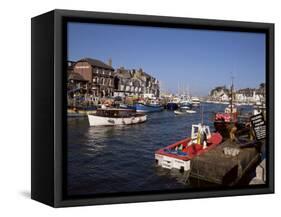 Weymouth Harbour, Dorset, England, United Kingdom-Jenny Pate-Framed Stretched Canvas