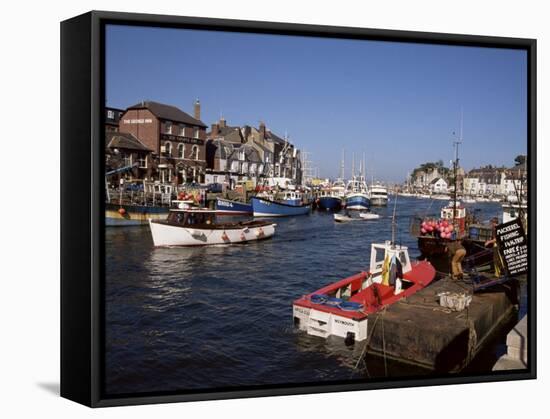 Weymouth Harbour, Dorset, England, United Kingdom-Jenny Pate-Framed Stretched Canvas