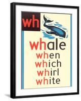 WH for Whale-null-Framed Art Print