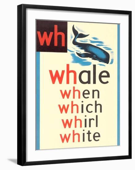 WH for Whale-null-Framed Art Print