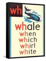 WH for Whale-null-Framed Stretched Canvas