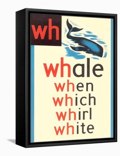 WH for Whale-null-Framed Stretched Canvas