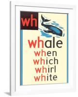 WH for Whale-null-Framed Art Print