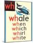 WH for Whale-null-Mounted Art Print