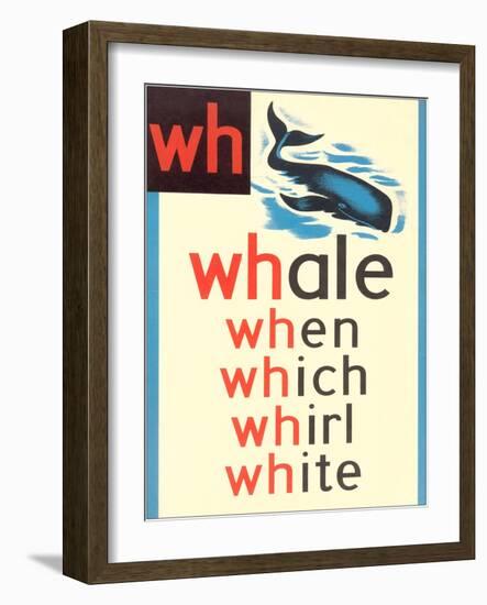 WH for Whale-null-Framed Art Print