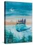 Whale and fox-Ewa Mazur-Stretched Canvas