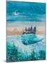 Whale and fox-Ewa Mazur-Mounted Art Print