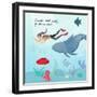 Whale And Wanda-Ashley Santoro-Framed Giclee Print