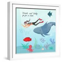 Whale And Wanda-Ashley Santoro-Framed Giclee Print