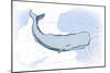 Whale - Blue - Coastal Icon-Lantern Press-Mounted Art Print