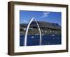 Whale Bone Arch on Village Harbour, Qeqertarsuaq (Godhavn), Disko Island, West Coast, Greenland-Tony Waltham-Framed Photographic Print