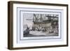 Whale Brought Along-Side a Ship-J.h. Clark-Framed Art Print