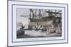 Whale Brought Along-Side a Ship-J.h. Clark-Mounted Art Print