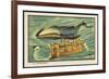 Whale-Bus-Jean Marc Cote-Framed Art Print