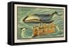 Whale-Bus-Jean Marc Cote-Framed Stretched Canvas