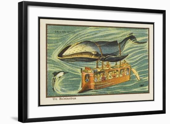 Whale-Bus-Jean Marc Cote-Framed Art Print