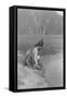 Whale Ceremonial, Clayoquot, C.1910 (B/W Photo)-Edward Sheriff Curtis-Framed Stretched Canvas