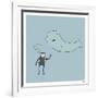 Whale Dive-Reza Farazmand-Framed Art Print