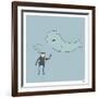 Whale Dive-Reza Farazmand-Framed Art Print